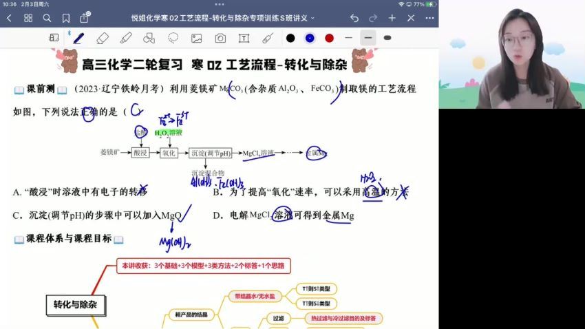 2024高三化学马旭悦二轮寒假班