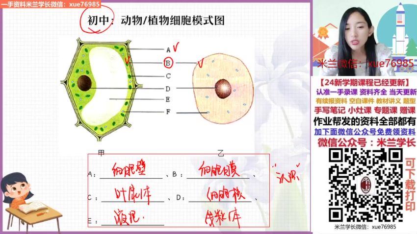 2024高一生物杨雪暑假班